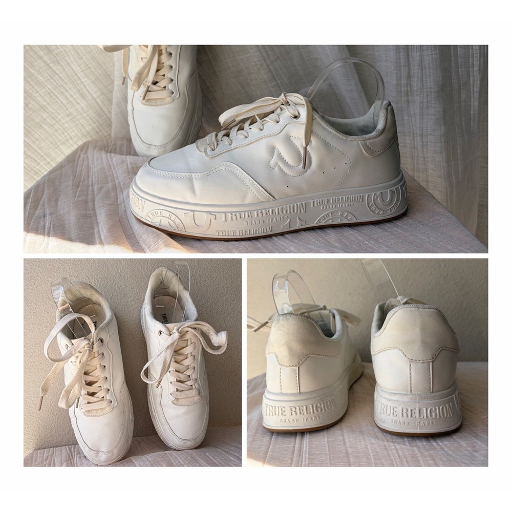 True Religion Selenne White Platform Sneakers Women's Size 11 FT23027-02 Low Top